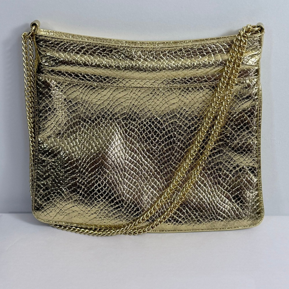Saks Fifth Avenue Gold Shoulder Bag